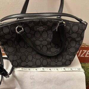 Coach Black Signature Jacquard Crossbody Bag